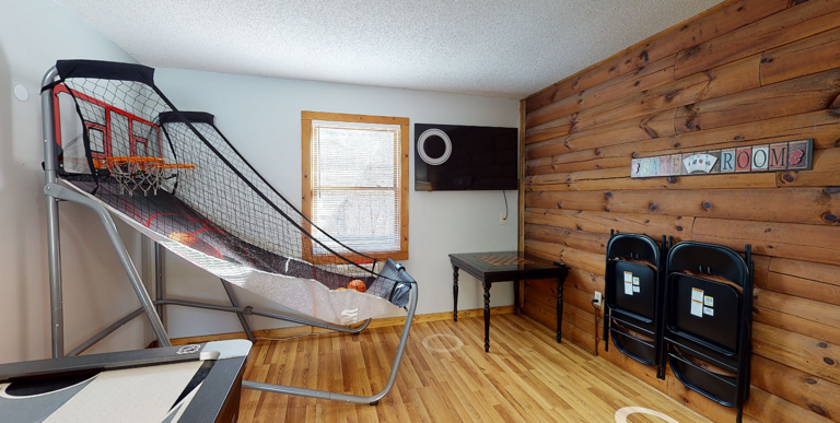 game room with exterior entrance