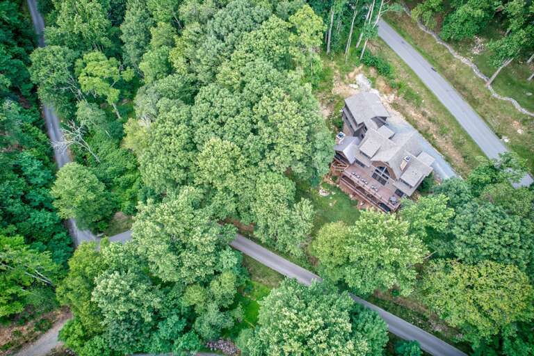 Aerial above Triple Bear Lodge at Eagles Nest