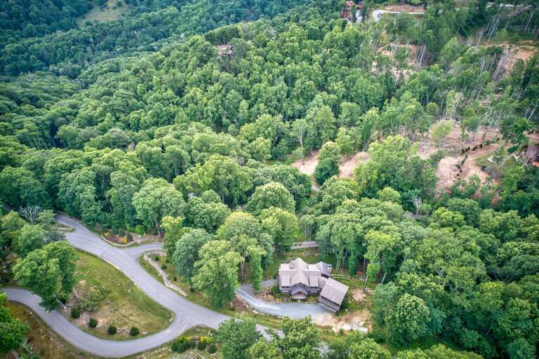 Aerial above Triple Bear Lodge at Eagles Nest