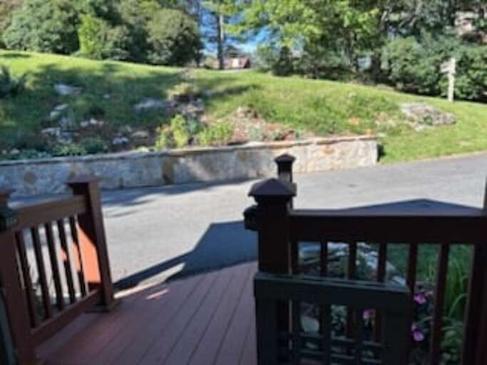 Flat parking and entry walkway with gate closure option