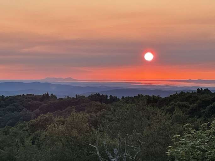 Sun Setting Silently, Sweeping Skyline Scene