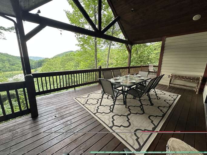 Dine al fresco on our oversized deck with the unmatched beauty of the Blue Ridge Mountains and Buckeye Lake within sight!