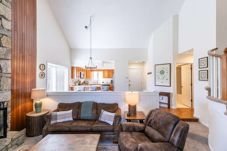 Living room with sleeper sofa and reclining chair Living room with sleeper sofa and reclining chair