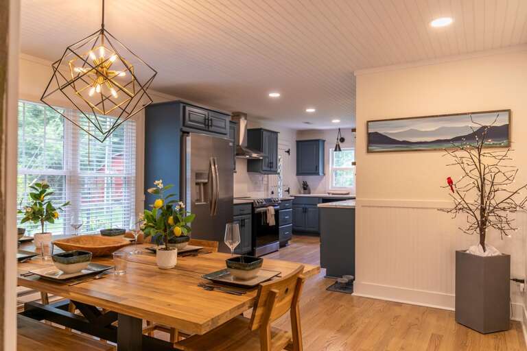 Kitchen adjacent dining make meal preparation and serving a breeze