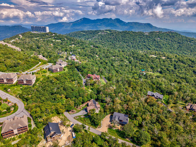 Aerial above The Sugar Chalet