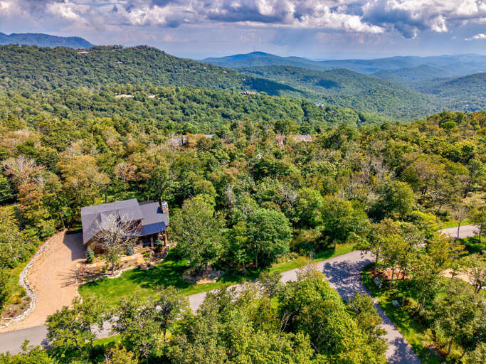 Aerial above The Sugar Chalet