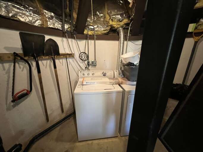 Below the home is a utility room with laundry.