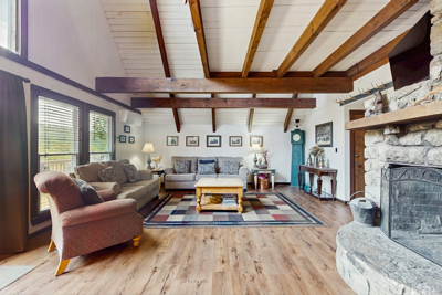 A spacious gathering room is the perfect place to come together after a long day of fun!