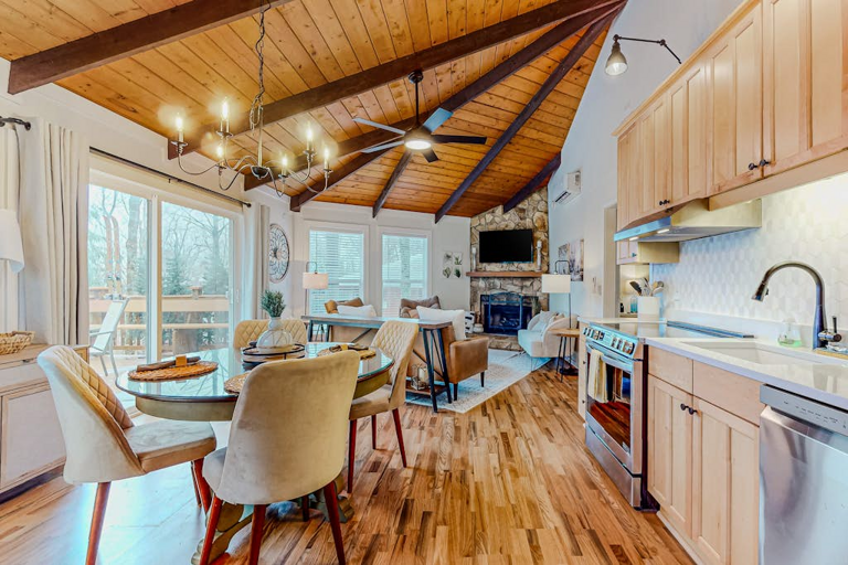 Laughter flows throughout the home with this open, airy floor plan.