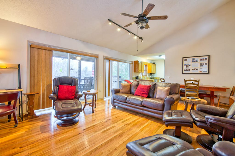 Open and airy spaces make the cottage feel so spacious!
