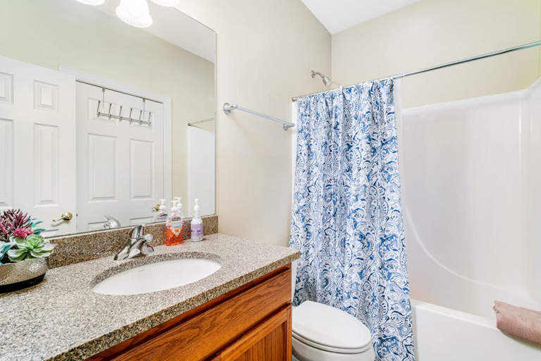 A second full bathroom adds extra convenience for families or couples traveling together.