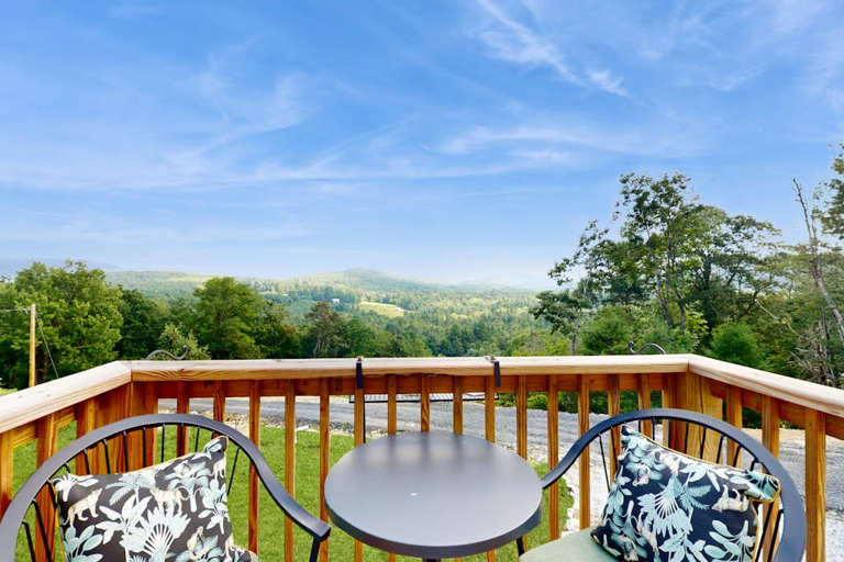 Step onto the deck and take in beautiful long-range views across the surrounding mountains.