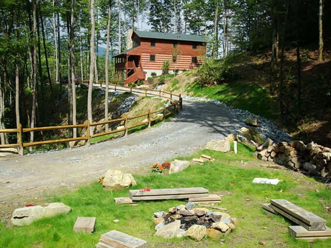 Driveway leading to the home