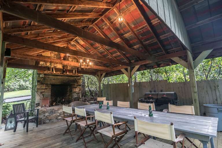 Outdoor covered picnic area Outdoor covered picnic area