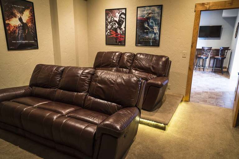 Theater room on lower level