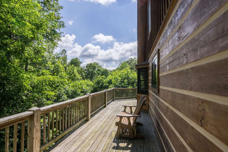 Seating area on the deck
