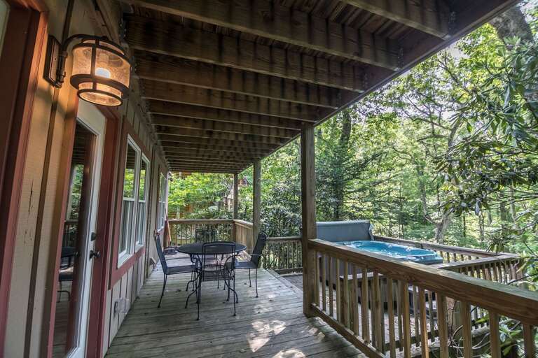 Hot tub on back deck