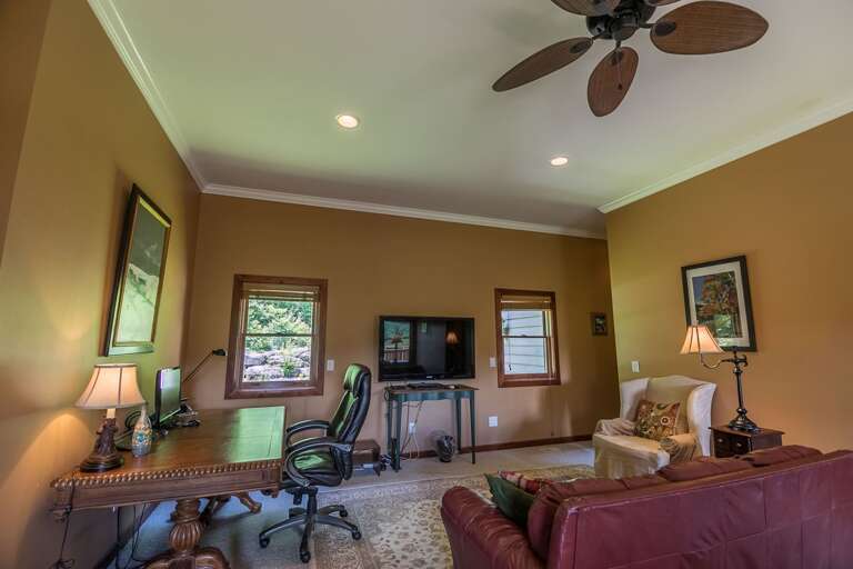 Master bedroom with office area