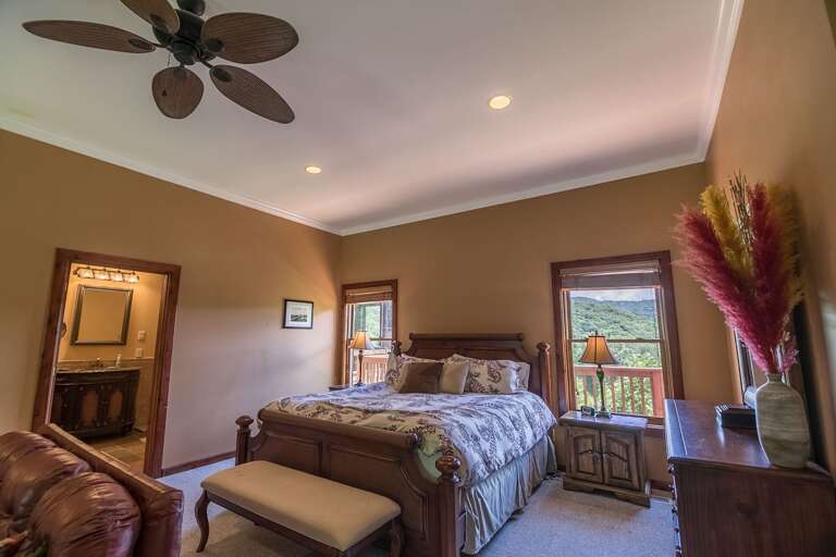 Master bedroom with office area