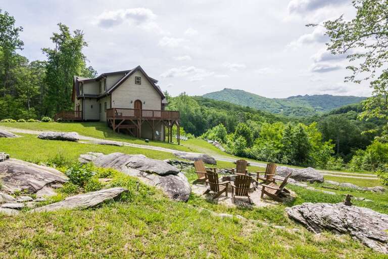 Outdoor fire pit area