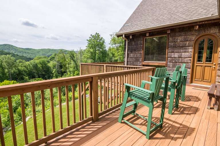 Porch overlooking the mountains