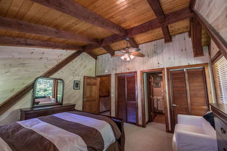 Upper level bedroom with queen bed