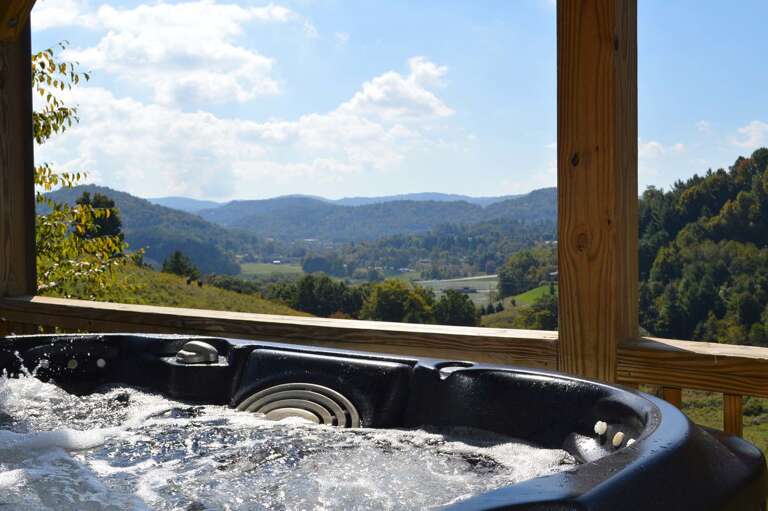 Hot tub views from the deck