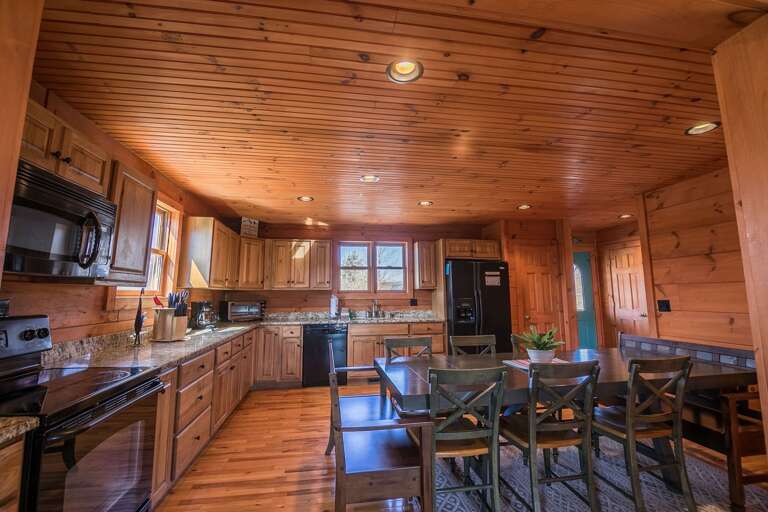 Kitchen and dining area