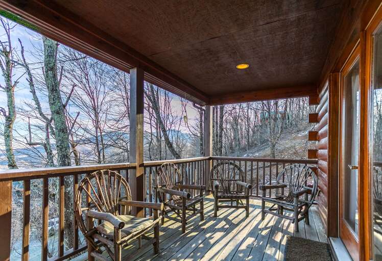 Covered deck with seating