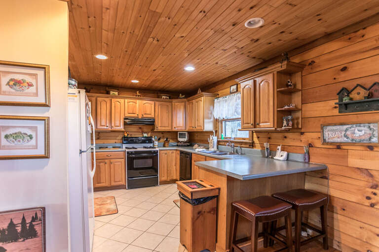 Kitchen with island seating