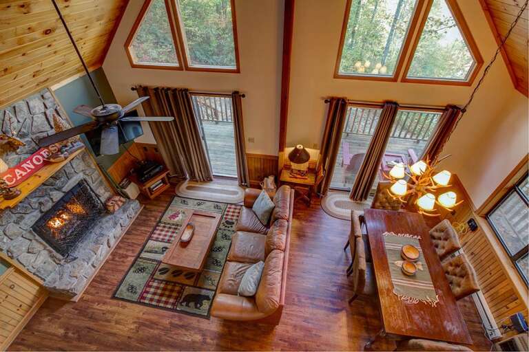 overhead view of great room