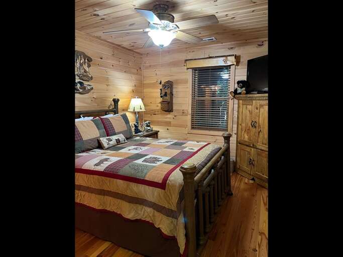 Guest Bedroom with Queen Brass Bed Guest Bedroom with Queen Brass Bed