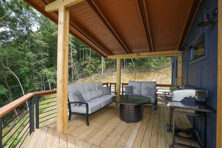 Sunset Falls - side covered porch