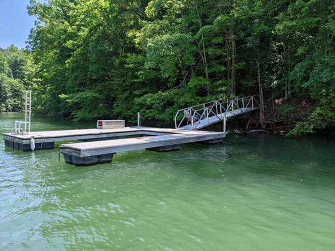 Private Boat Dock - high water level in summer Private Boat Dock - high water level in summer