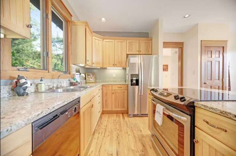 kitchen with plenty of room for family meals