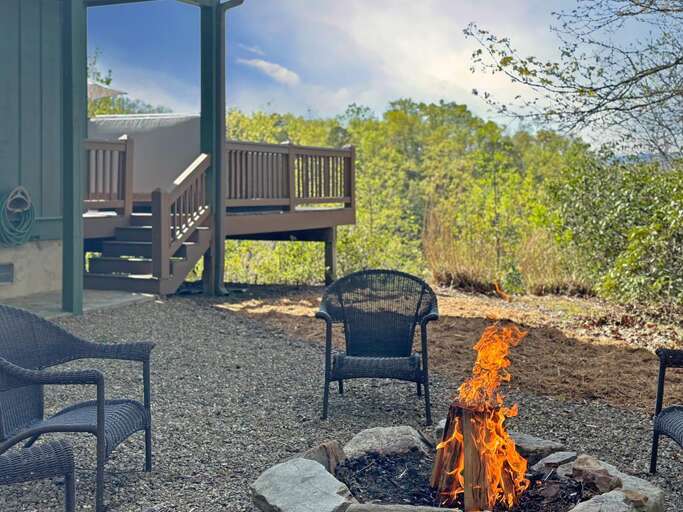 fire pit for mountain relaxation under the stars