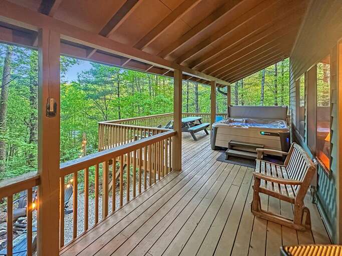 Bears Den hot tub deck wide