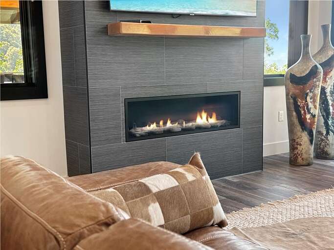 The Overlook - modern gas fireplace