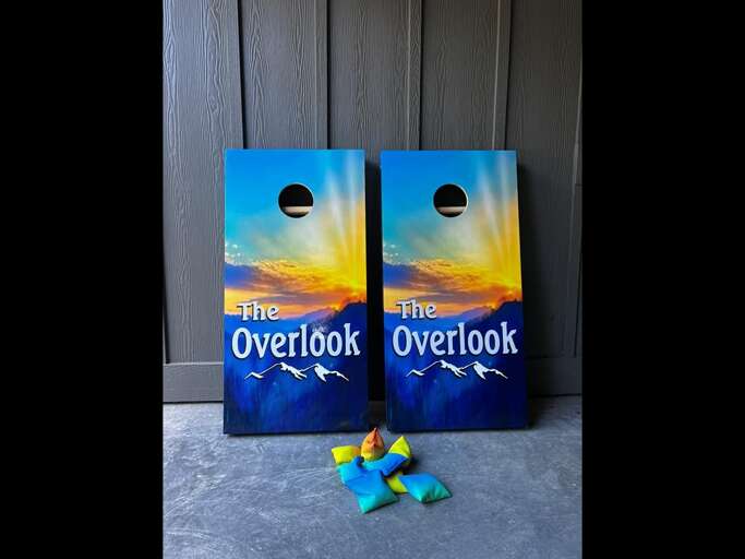 The Overlook - custom cornhole boards
