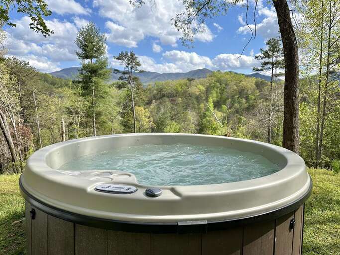 Lower 40 Hot Tub with cleared view Lower 40 Hot Tub with cleared view