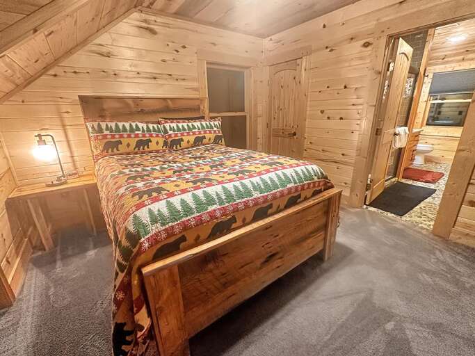 Upper-level right queen bedroom and bath