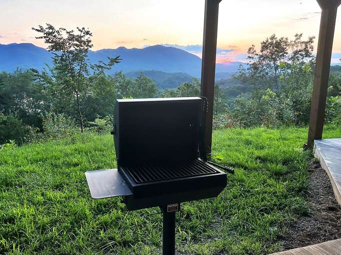 lower level charcoal grill