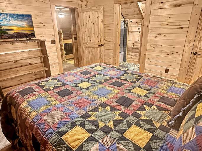 Upper-level left-side queen bedroom and bath 2