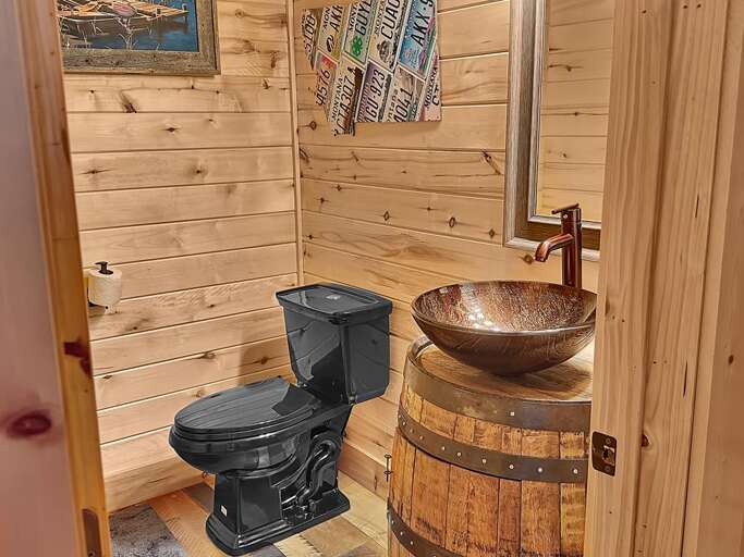 Main level powder room half bath