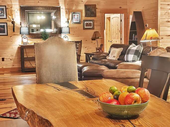 Dining table and great room