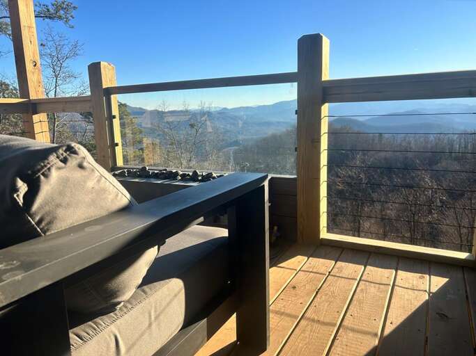 outside fire pit and view