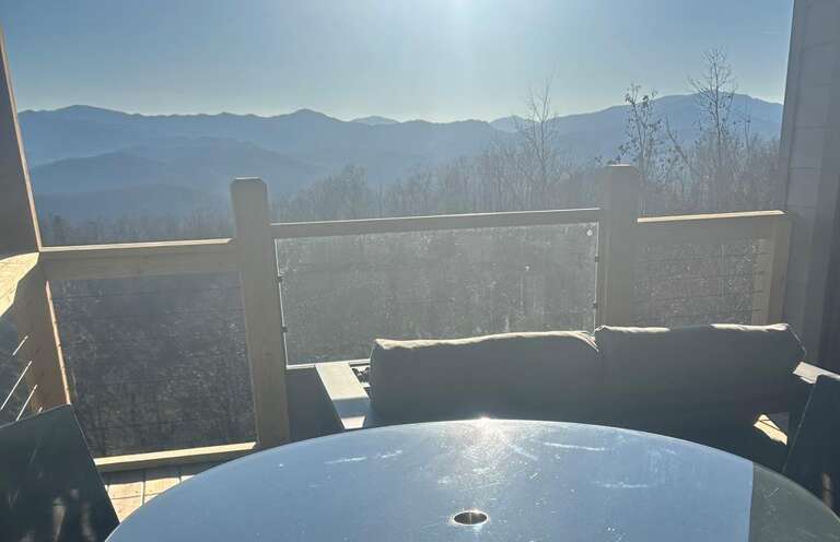 outside dining and fire pit view