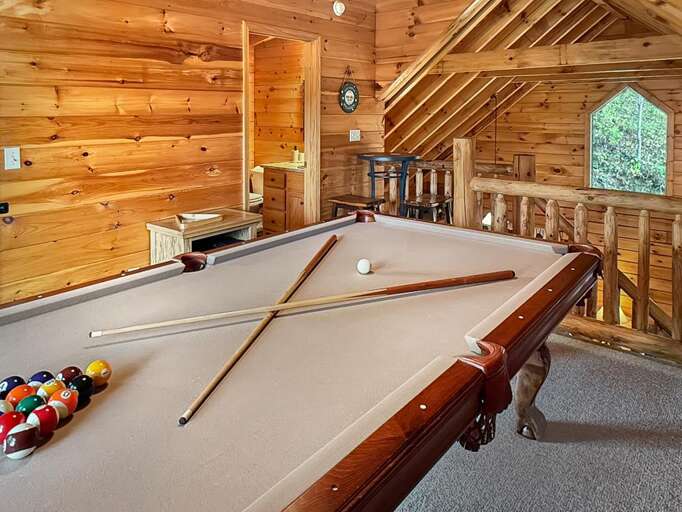 Loft with Pool Table & Bathroom Loft with Pool Table & Bathroom
