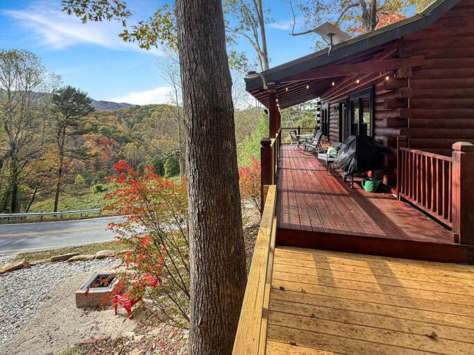 Covered Deck with View