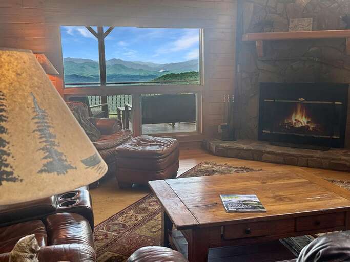 Endless Views - great room fireplace